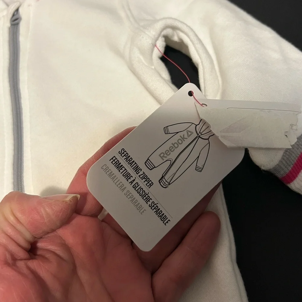 Reebok Kids One Piece in White and Pink